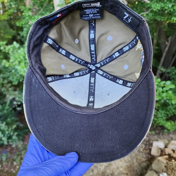 New York Yankees Mens Hat Cap New Era MLB 59Fifty Fitted - Size 7 1/4 Camouflage - Picture 12 of 16